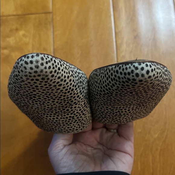 Madewell Remi Calf Hair Mules Size 7 Animal Print Leopard Slip On Pointed Toe - Picture 4 of 7